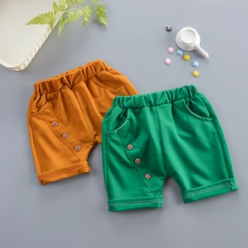 2021 г., Нови Модерни Дневни Плажни къси Панталони в ярки Цветове, Къси Панталони Копчета За Малки Момчета, Летни Дрехи За Новородени
