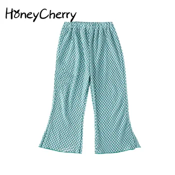 HoneyCherry Нови Проверени панталони за момичета, детски спортни Панталони за момичета, Панталони за момичета