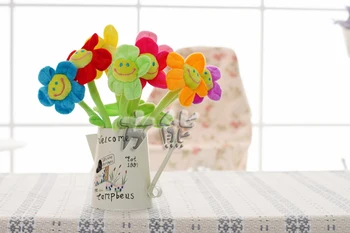 20 парчета сладък красив слънчоглед играчка многоцветни цветя сладки плюшени цветя около 30 см