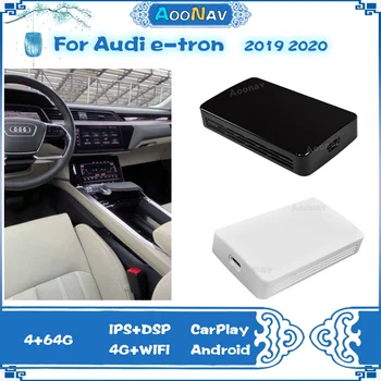 Ai Box Android Адаптер AI КУТИЯ За Audi e-tron 2019 2020 Безжична Огледалната връзка Carplay Android 10,0 64G