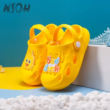 NSOH/Детски чехли; Мека Градински обувки на дебела подметка за момчета и момичета; Нескользящие детски чехли от EVA с оцветяване; Детски обувки с анимационни герои