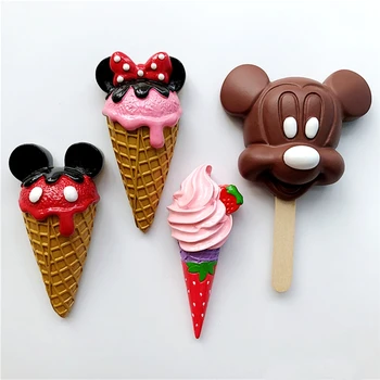Нов Ръчно Рисувани Сладко Ягодово Рог Сладолед 3D Магнити За Хладилник Туристически Сувенири, Магнитни Стикери За Хладилник Подарък
