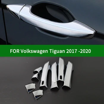 За Второто поколение Volkswagen Tiguan R-Line 2017-2020 Аксесоар лъскав хром сребрист цвят дръжки на вратите, капаци на финала 2018 2019