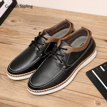 Golden Sapling/Официалната Мъжки Обувки За Почивка, Дишащи Обувки на равна Платформа, естествена Кожа, Класически Мъжки Ежедневни Обувки, Модерни Обувки За Шофиране с плоска подметка