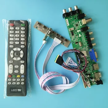 Комплект за LTN156AT27-W02 такса контролера на екрана Панел DVB-T2 led USB VGA TV HDMI AV Сигнал цифров 1366X768 15,6 