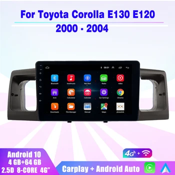 2 din стерео радио, мултимедиен плеър с android Без DVD apple carplay Автомобил, GPS навигация за Toyota Corolla E130 E120 2000-2004