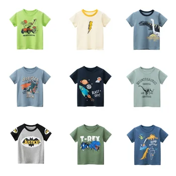 Детска Тениска с Герои от Анимационни филми, За Малките Момчета, Детски Памучен Летни Дрехи с Къси Ръкави, Детска Тениска, Дрехи За Деца