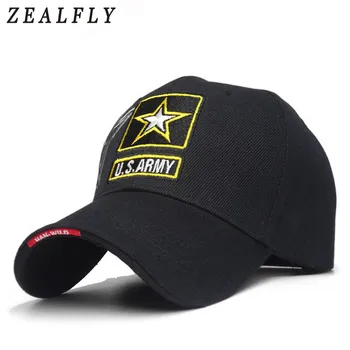 Армията на САЩ, шапка шапки за мъже марката черна мъжка бейзболна шапка бродирани звезди Gorras тактическа шапка армията на САЩ кост шапка на шофьор на камион