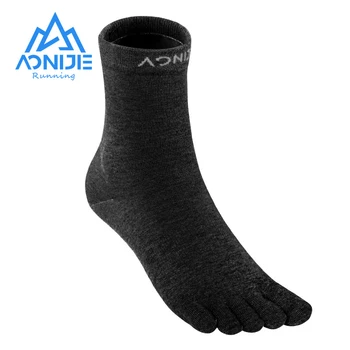 AONIJIE Един чифт Спортни Дълги Чорапи-тръби Fivetoes Чорапи До средата на прасците С Пръсти Са Идеални За Тичане Бос Маратон E4813