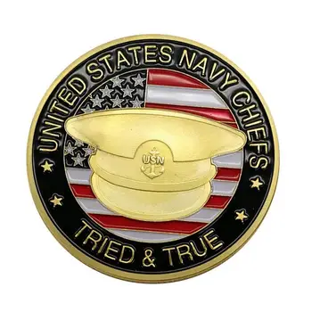 Американски Стил Вождове на ВМС на САЩ Патриотизъм Морски Офицер Възпоменателни Монети Подарък Колекция от Паметни Сувенири Колекционерски Монети