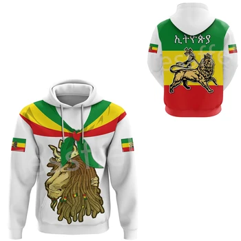 Tessffel най-Новият Флаг Име Етиопия, Африканско Племе, Пуловер с Лъв, Спортен Костюм с 3D Принтом, Мъжки/Дамски Ежедневни Блузи в стил Харадзюку, A24