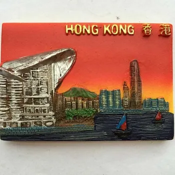 Хонг конг трева в памет на колекция Хонконг-известните живописни места триизмерни картини магнитни стикери