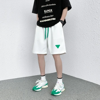M-5XL Плюс Размера на Гофрети Шорти Наградата на Корейски Модни Тенденции Обикновена Големи Улични Топене Мъжки Летни Широки Плажни, Спортни Панталони