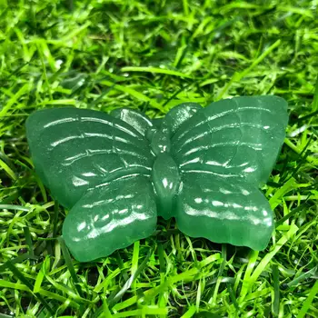 1бр Натурален Донглинг нефритови кварц ръчно изработени crystal красива пеперуда заздравяване на аурата