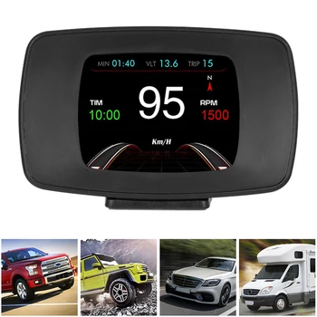 Интелигентен Автомобил HUD Метър OBD2 GPS Напрежение сот P13 Централен Дисплей Автоматичен Дисплей на Температурата на Водата Дигитален Километраж