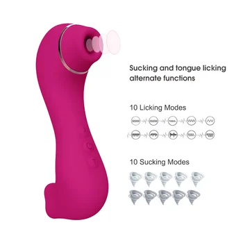 Вибратор G-Spot, близането на език, стимулант вагини, Вибриращи Зърното, Смучене на Гърдите, Силиконов Масажор, водоустойчив секс Играчки за жени