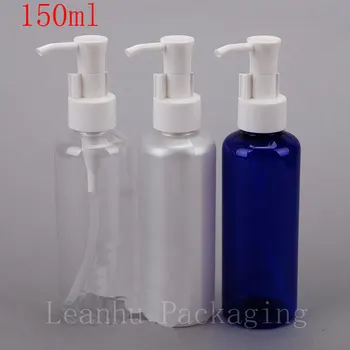 Продажба на едро Отстраняване 150 мл маслена помпа бутилка устата бутилка налягане на дюзата на дозиране козметични бутилки PET пластмасови бутилки