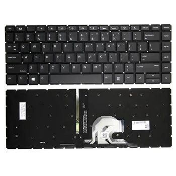 Клавиатура за лаптоп с американската подредбата с подсветка за HP ProBook 440 445 445R G6 G7 HSN-Q15C Q21C Q24C
