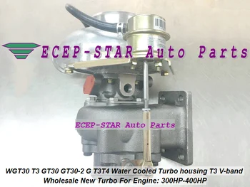 Безплатна доставка Turbo Турбокомпресор WGT30-1 GT30 GT35 T3T4 T04E Т3 Фланец Comp A/R. 50 A/R 48 изход за охлаждане на вода 2,5 