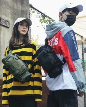 нов kanye street ins горещ стил нагрудная чанта Военна тактическа нагрудная чанта Функционален пакет законодател на модата поп Prechest