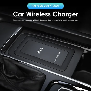 Автомобилното Безжично Зарядно Зарядно за Кола 15 W Индукционная зарядно устройство ще захранване на Табела За VOLVO