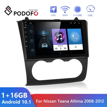 Podofo Android 10,1 Кола Стерео Радио GPS Навигация Мултимедиен Плеър За Nissan Teana Altima Ръководство 2008 2009 2010 2011 2012