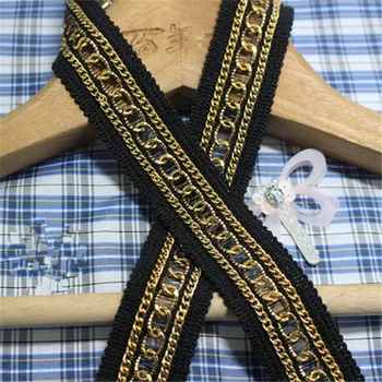 аксесоари за облекло направи си сам ръчно изработени облекла дантела златна верижка лейси покритие за декорации с ширина 3 см