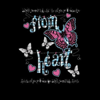 Сладък карикатура Пеперуда Облекло апликация САМ Термотрансферная стикер тениска iron по дрехите Пера ленти за момичета