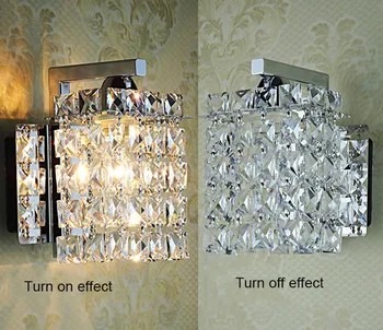 led кристална монтиран на стената лампа, Стенни лампи luminaria домашно осветление хол модерен стенен лампа лампа за баня