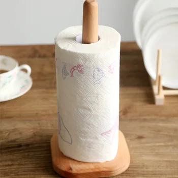 Японски Стил творчески дървени поставки за стелажи за съхранение на багаж хвърляне на салфетки хартия държач за хартия-закачалка за хартиени кърпи аксесоари за кухненски плот