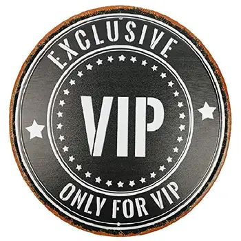 Изключителна VIP само за VIP метална лидице знак е Подходящ за дома и кухнята Бар Кафе Декор на стените на Гаража Ретро Реколта Диаметър 12 вкл.